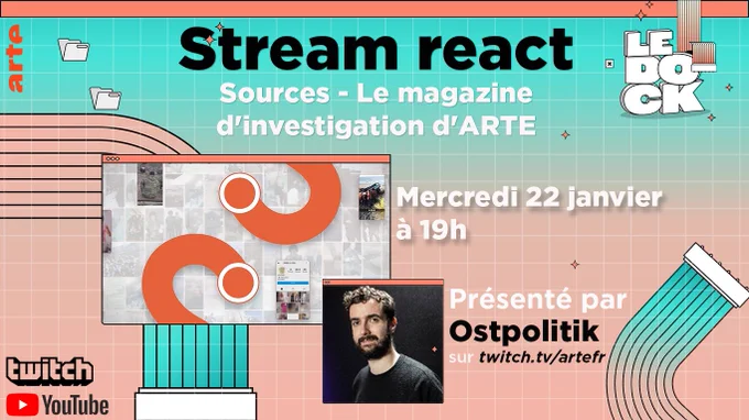 Ostpolitik organise une discussion avec des experts pour analyser et commenter deux épisodes de Sources, le magazine d'investigation produit par ARTE : « Pédocriminalité, les failles d'Instagram » et « TikTok et le business des passeurs de migrants ». L’événement se déroule à 19h sur la chaîne Twitch d'ARTE : Twitch.tv/artefr.