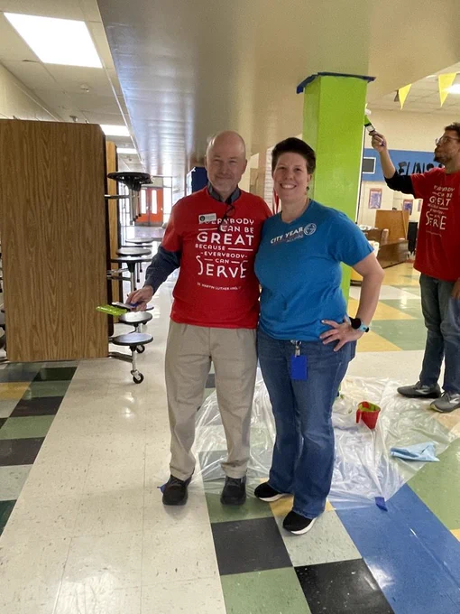 LRSD Board Member Greg Adams and LRSD Director of Strategy and External Affairs Stefanie Vestal