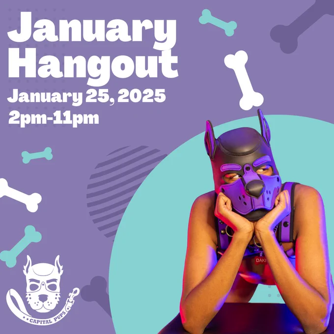 An event advertisement for the Ottawa pet play community. January 25, 2025 2pm-11pm.