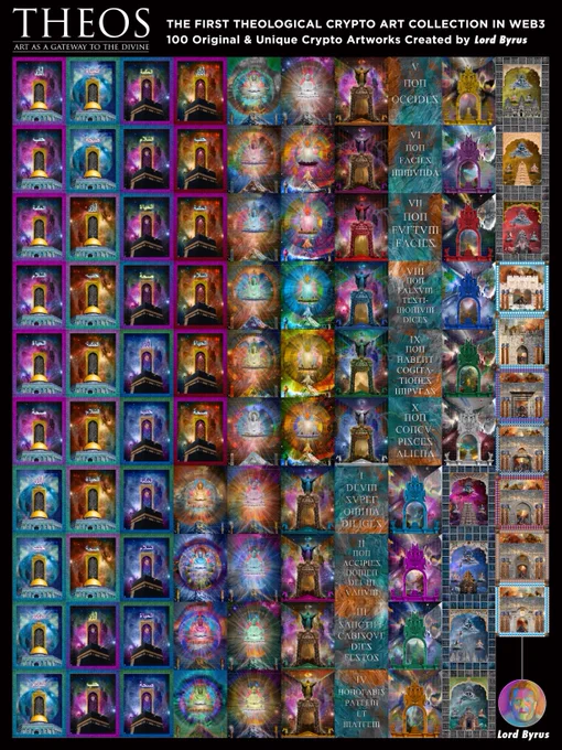 THEOS COLLECTION 
The First Theological Crypto Art Collection in web3 - 100 - 1/1
Created by Lord Byrus