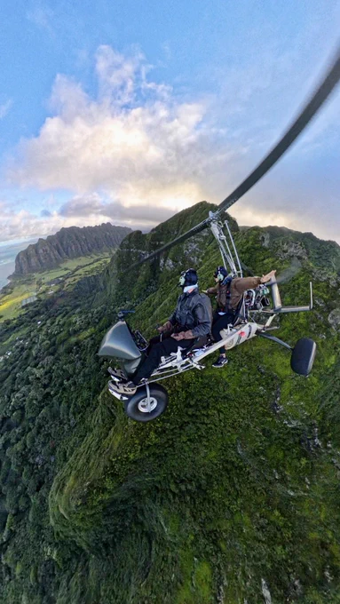 Flying over Beautiful Hawaii