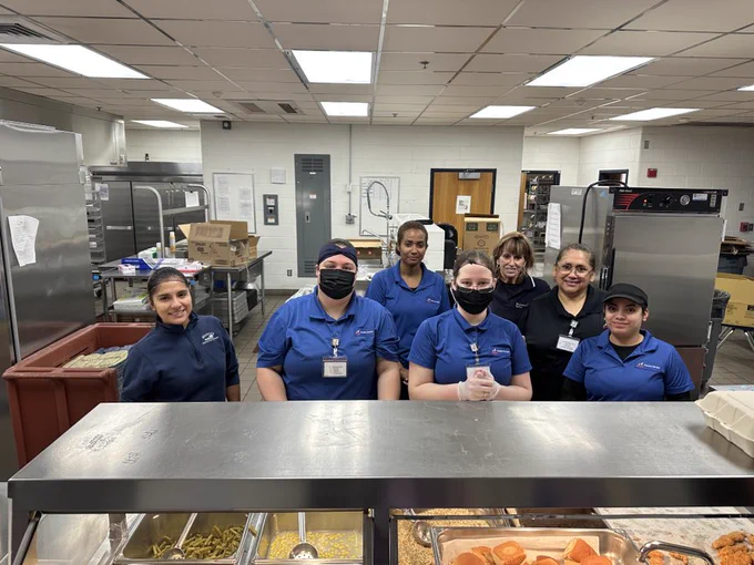 Our amazing school nutrition team during school closures for inclement weather.