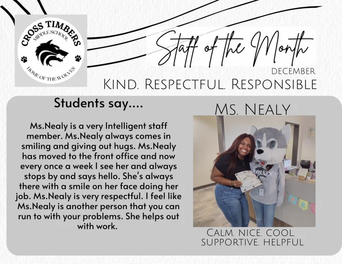 Staff Member of the Month