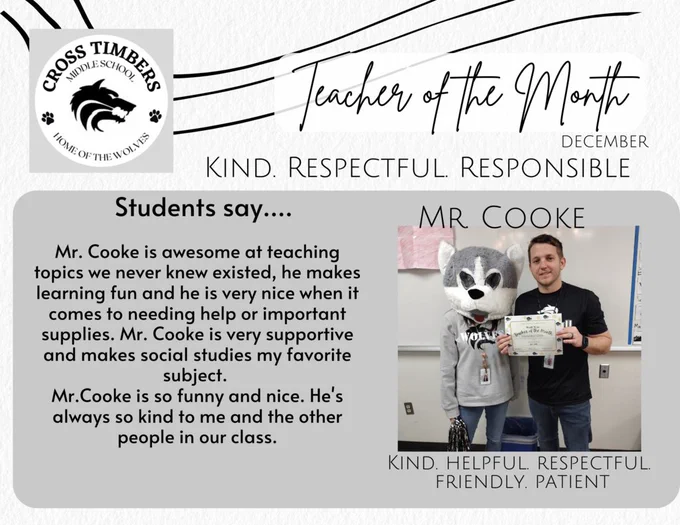 Teacher of the Month