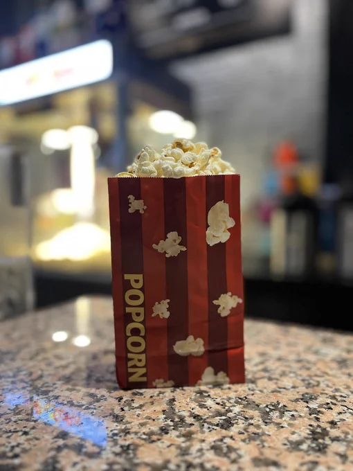 Popcorn on a counter