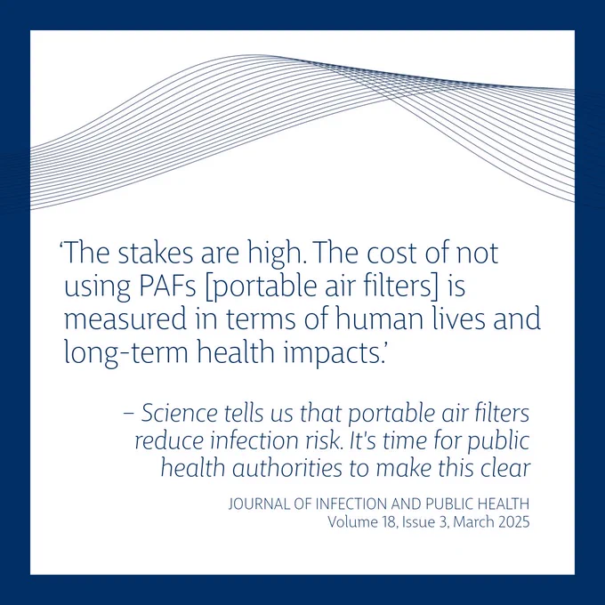 'The stakes are high. The cost of not using PAFs [portable air filters] is measured in terms of human lives and long-term health impacts.’ 