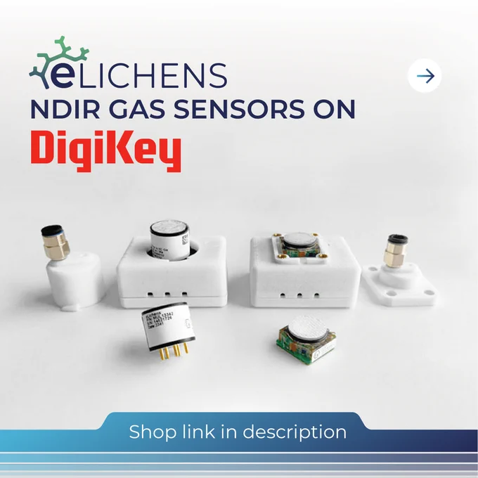 eLichens NDIR gas sensors on Digikey, shop link in description