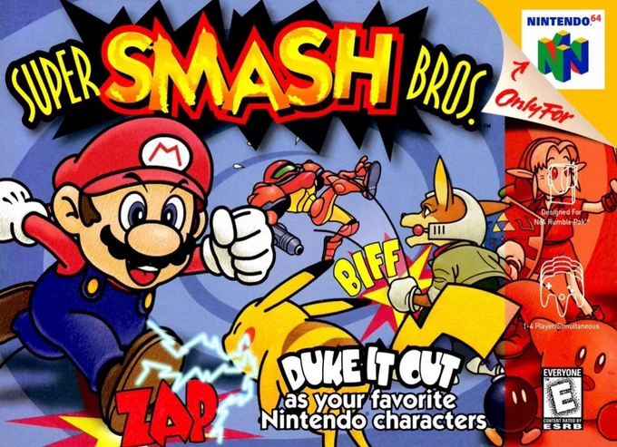 North American box art for Super Smash Bros.