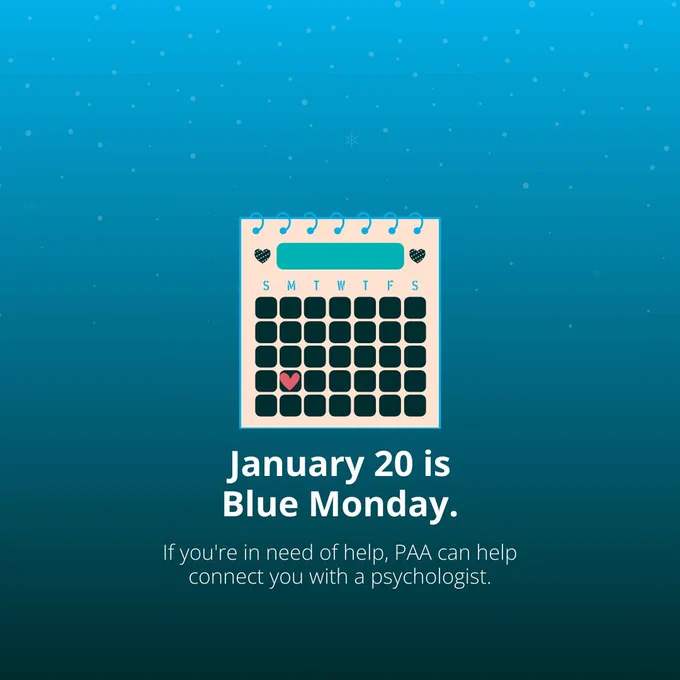 January 20 is Blue Monday.