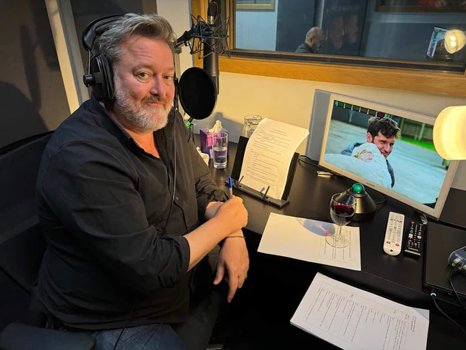 Guy Garvey recording a voiceover for Guy Martin: Proper Jobs