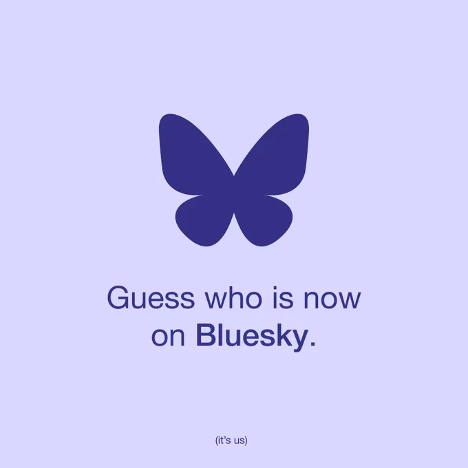 Guess who is now on Bluesky. (It's us)