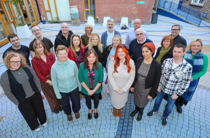 Group photo from above of the Leadership Collective 