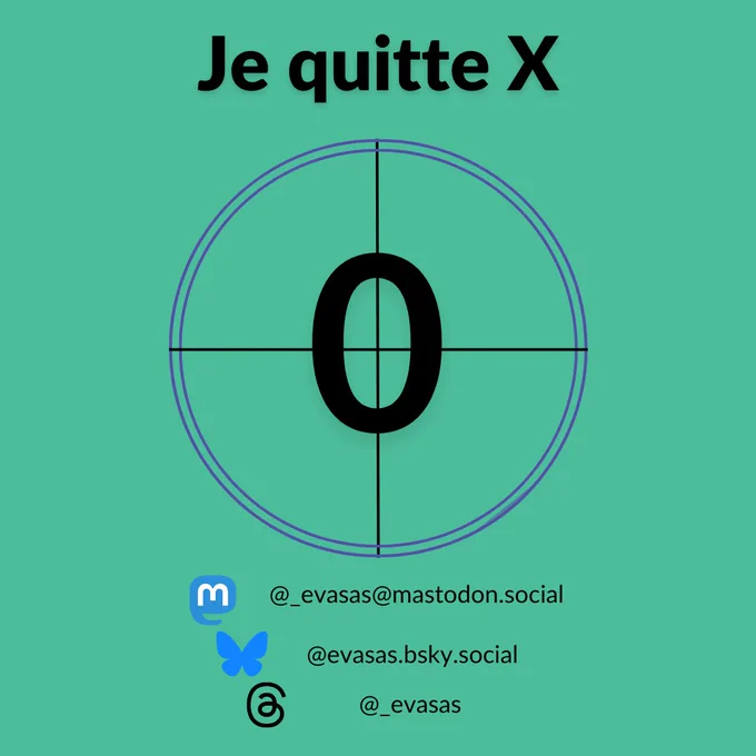 Je quitte X