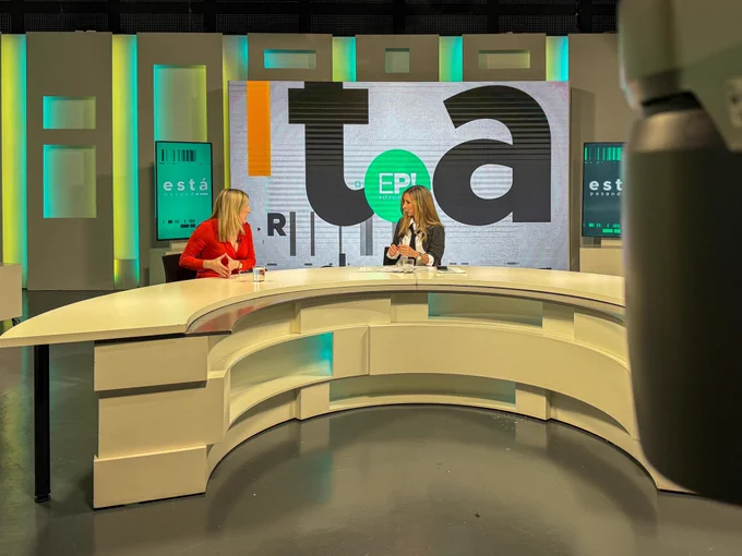 La consejera Fanlo, en una entrevista en Navarra Televisión