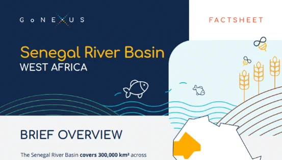 Screenshot of a factsheet on the Senegal River Basin in West Africa