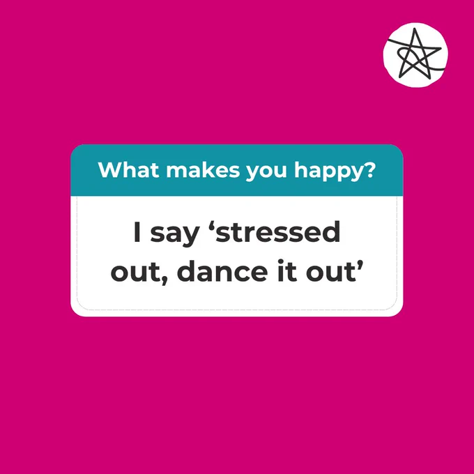 I say 'stressed out, dance it out'