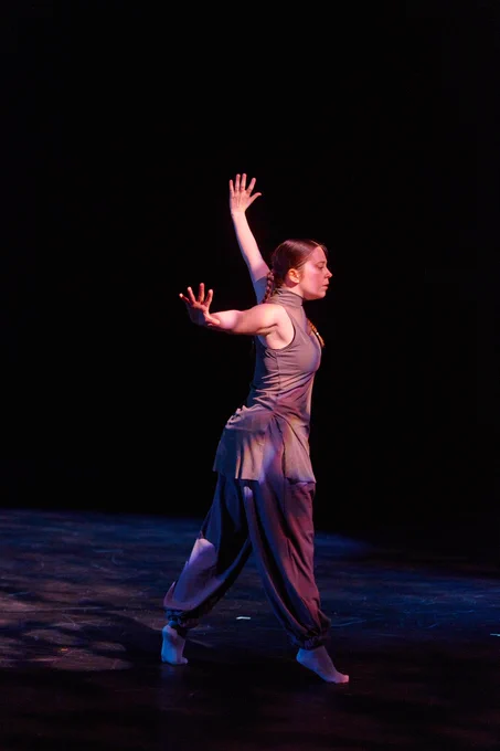 Dance student performing on stage