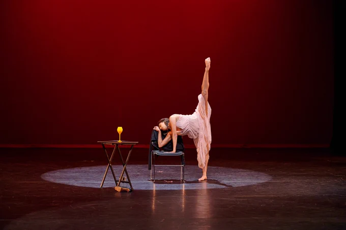 Dance student performing on stage