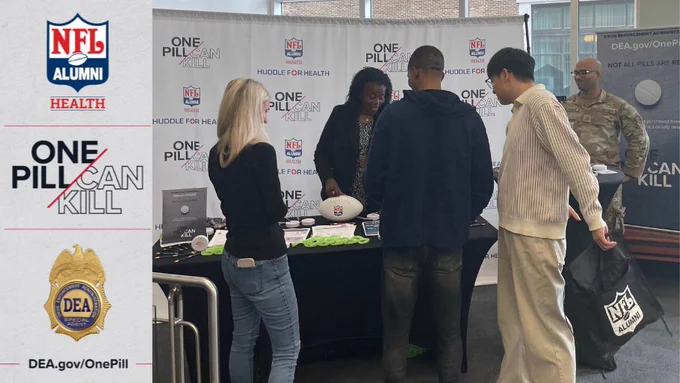 DEA New Orleans Division booth at NFL Alumni Health Symposium