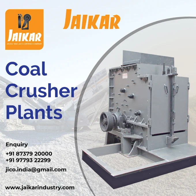 Export Quality Coal Crushers #JaikarBrand Call  91(873) 792 0000 India’s Leading Manufacturer

http://www.jaikarindustry.com/coal

#jaikarBrand #CoalCrusher #CoalCrusherPlants #CoalCrusherManufacturers #CoalCrusherExporters #CoalProcessing #CoalCrushingEquipment #MadeInIndia #AmritsarIndustry

We are leading Manufacturers Exporters of Jaikar Brand Coal Crusher Plants in India, delivering innovative and high-performance solutions for the coal industry. As trusted Manufacturers Exporters of Jaikar Brand Coal Crusher Plants in India, our advanced technology and engineering excellence ensure efficient and reliable coal crushing operations. Our Jaikar Brand Coal Crusher Plants are designed to meet diverse industrial needs, providing superior output and reduced operational costs. Committed to sustainable practices, we integrate eco-friendly features in our products. Choose us as your partner for robust, efficient, and cost-effective coal crushing solutions from the top Manufacturers Exporter