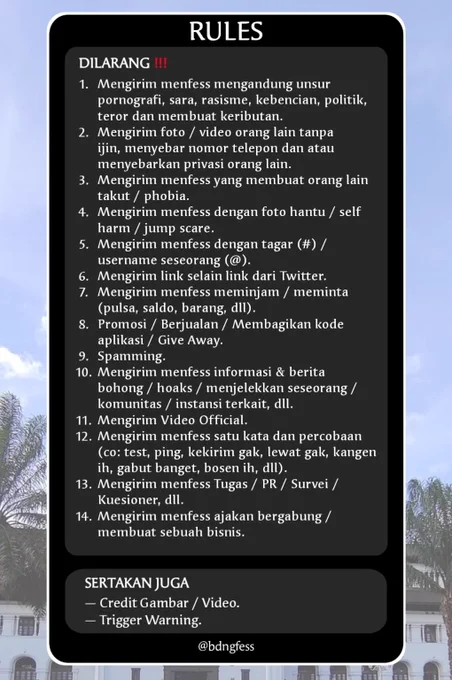Rules @BaseBDG

Aturan yang wajib dipatuhi di @BaseBDG

Dibuat 21 Jan 2021