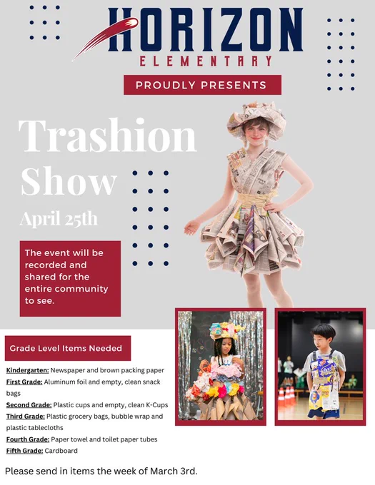 April 25 is the Horizon Trashion Show