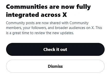 Communities Are Now Fully Integrated Across X

Community posts are now shared with Community members, your followers, and broader audiences on X. This is a great time to review the new updates.

#Communities #XCommunities #X #CommunityPosts #CommunityPosting #FedPrimeRate 