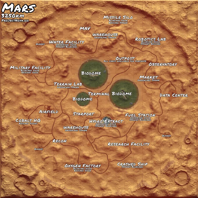 Fully custom Mars map for the game Rust. This is one of our 2 new maps that are 3250km in size. 