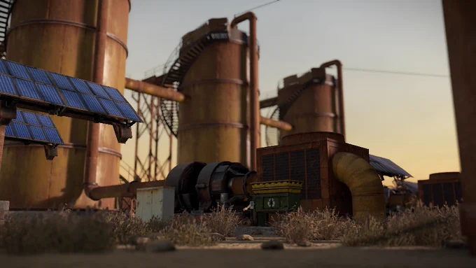 This monument in Rust also features a recycler, green card room, and a oxygen refill station!