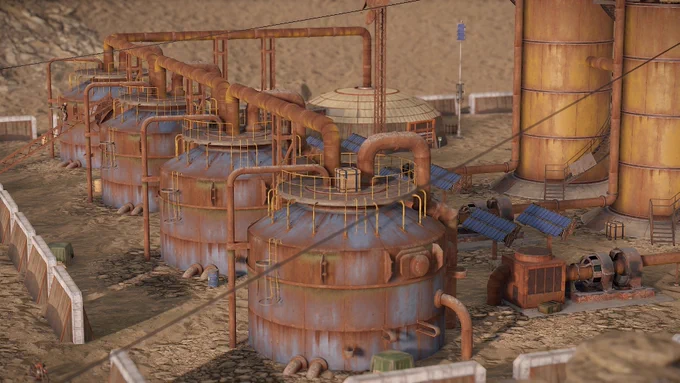 The water facility monument features loads of unique climbing locations where you can find some great loot from crates.