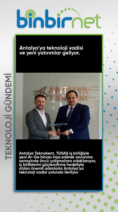 Antalya'ya teknoloji vadisi ve yeni yatırımlar