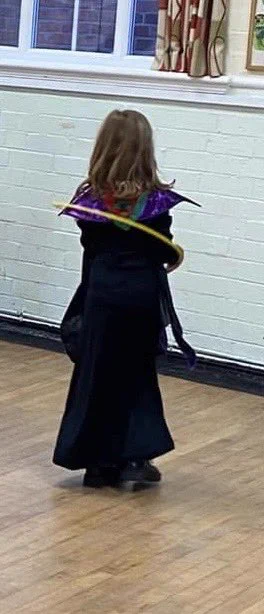 Squirrel Scout dressed as vampire