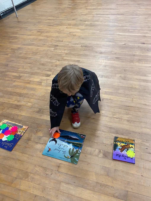 Squirrel Scout chooses their favourite story book
