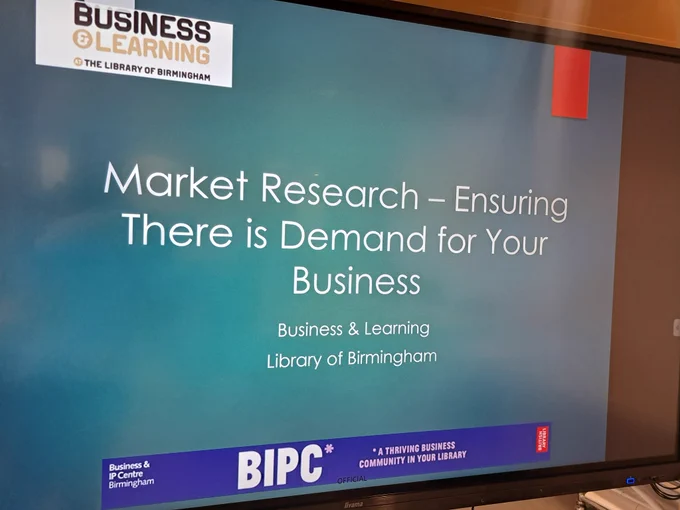 The title slide to this weeks workshop titled Market Research -  Ensuring there is demand for your business.