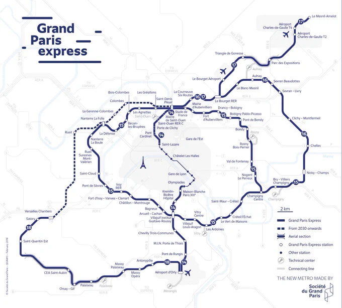 Grand Paris Express project map