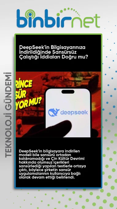 DeepSeek'i Kendi Bilgisayarınıza İndirdiğinizde Sansürsüz Çalıştığı İddia Edildi: Peki Bu Doğru mu?
