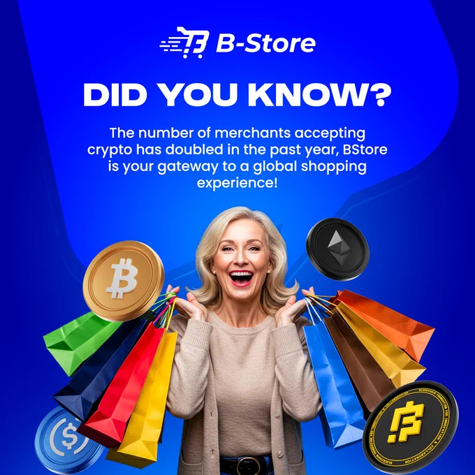 💡 Did you know?

The number of merchants accepting crypto has doubled in the past year! 🚀🛍️

Why stick to the old ways when you can shop globally, pay seamlessly, and own the future with BStore? 🌍💳

 BStore is bringing the future of shopping to you!
🔹 Crypto-friendly shopping
🔹 Endless choices
🔹 Borderless transactions

Ready to experience shopping like never before?
The revolution is near... BStore is coming soon! 🔥🛍️

#BStore #ReOpeningSoon #ShopEasy #Ecommerce #OnlineStore #ShopOnline #ShopwithCrypto #BFIC #OnlineShopping #CryptoShopping #OnlineCart #LaunchingSoon
