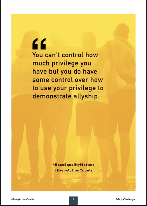 You can’t control how much privilege you have but you do have some control over how to use your privilege to demonstrate allyship