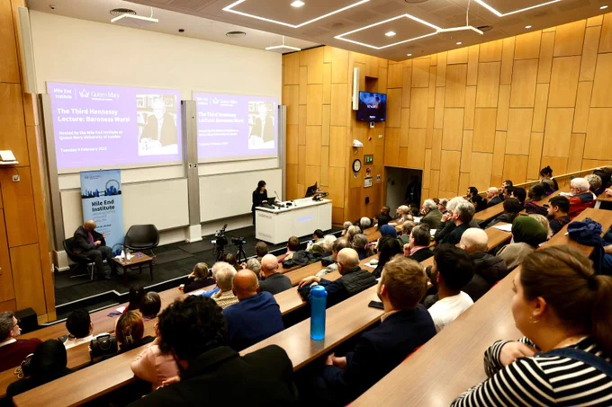Baroness Warsi at Queen Mary on 4 February 2025. Credit: Gary Schwartz