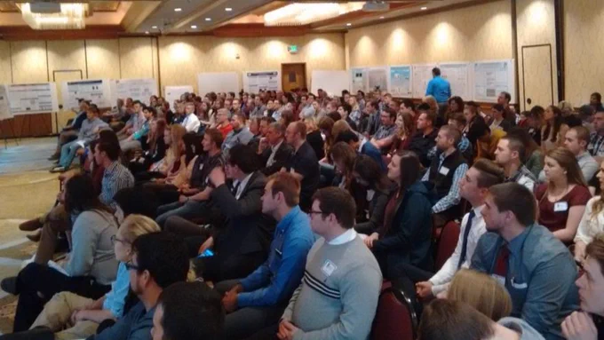 Audience at a lecture.