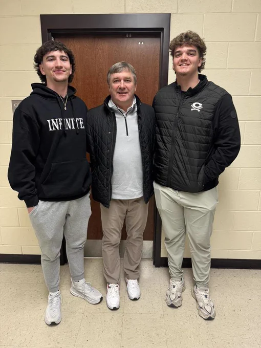 Kirby Smart with Cass High football players