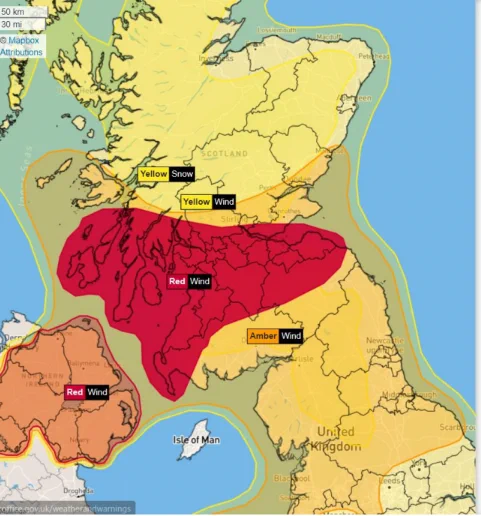 red warning
