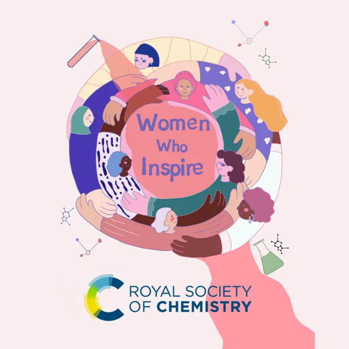 Illustration showing people forming a circle embracing each other. Logo show the Royal Society of Chemistry
