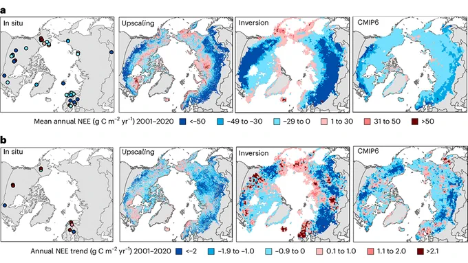 This is figure 1, which shows a spatial variability in Arctic–boreal CO2 fluxes. 