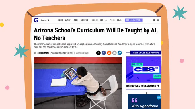 article headline says no teachers