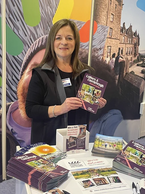 Holiday World Dublin 2025 Visit Belfast stand with Visit Lisburn and Castlereagh team. 