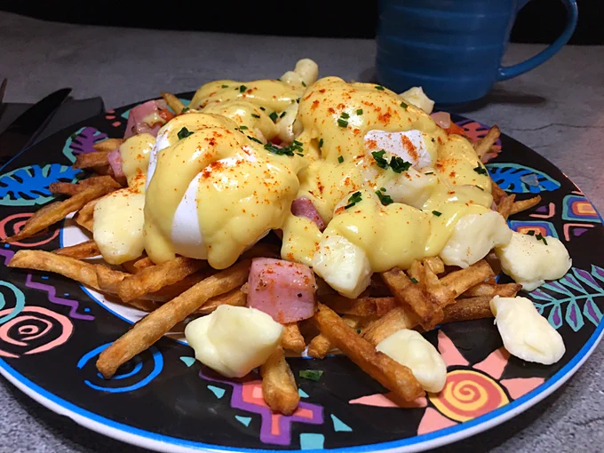 Eggs Benny Poutine @ Club Foody