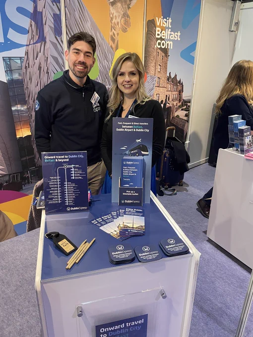 Holiday World Dublin 2025 Visit Belfast stand with Dublin Express partners