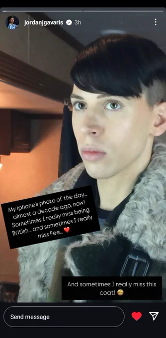 Jordan Gavaris on Instragram, dressed as Felix Dawkins behind the scenes of Orphan Black season 4, around 2015-2016: 

My iphone's photo of the day... almost a decade ago, now! Sometimes I really miss being British... and sometimes I really miss Fee... ❤️And sometimes I really miss this coat! 🤩 