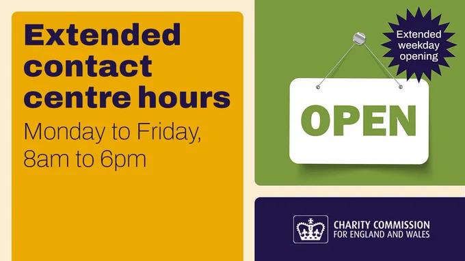 Extended contact centre hours. Monday to Friday, 8am to 6pm.